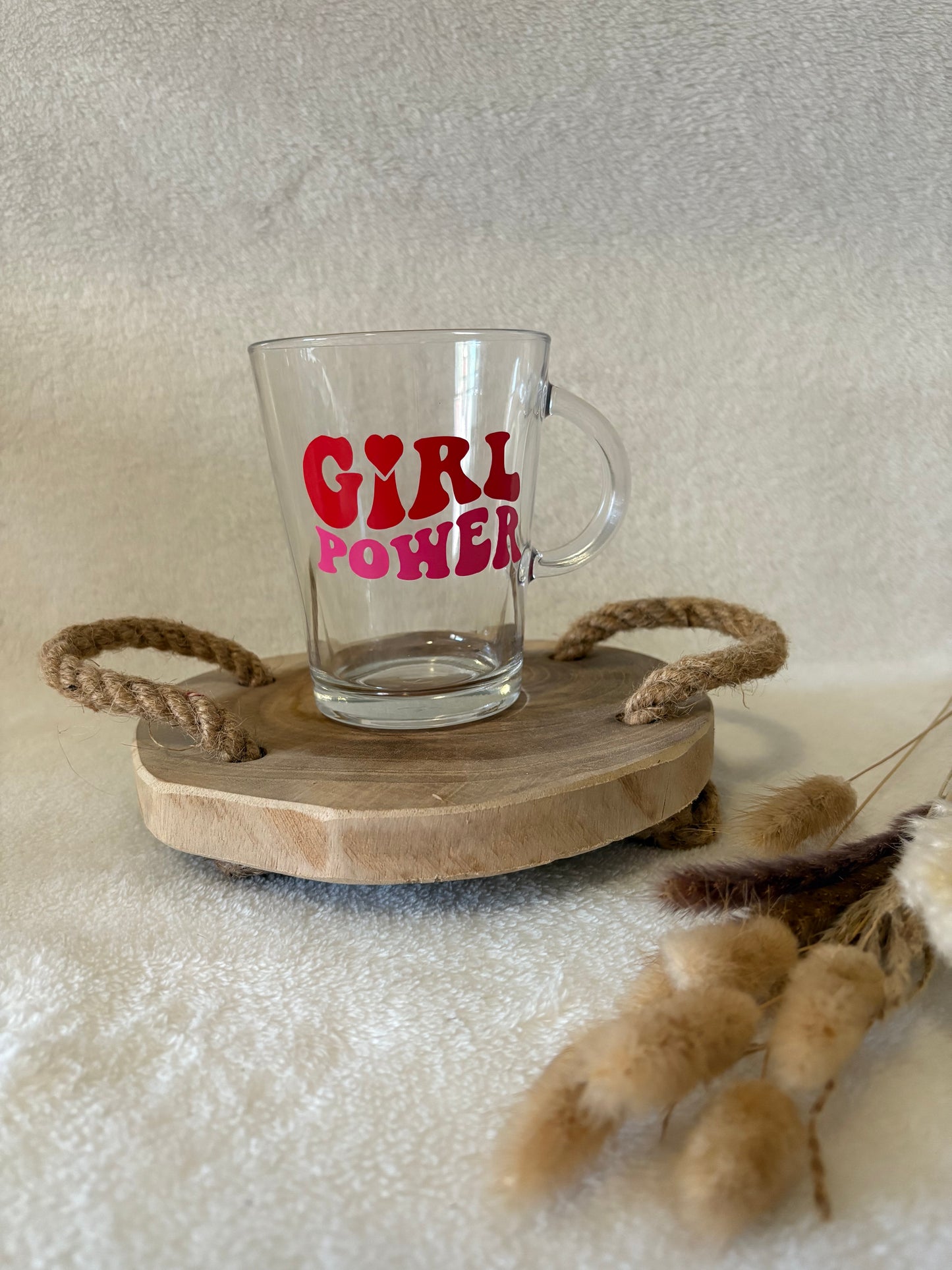 Grande tasse en verre – “Girl Power”