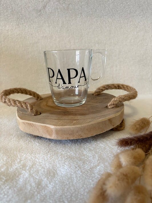 Tasse en verre - « Papa d’amour »