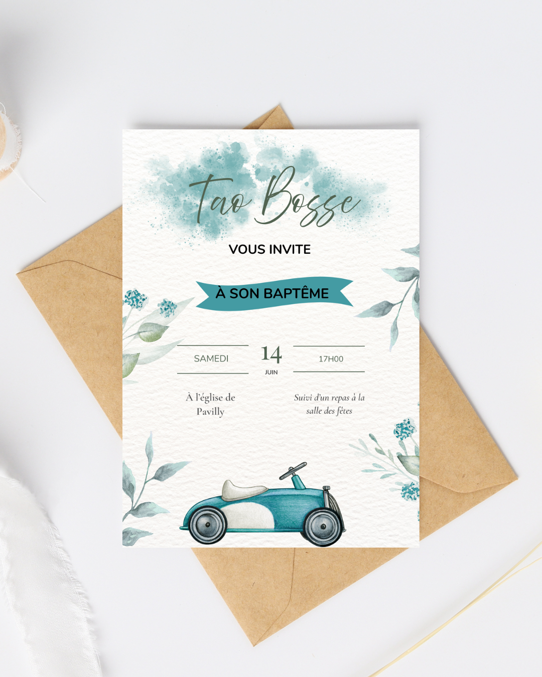 Invitation d’anniversaire - Voiture ancienne