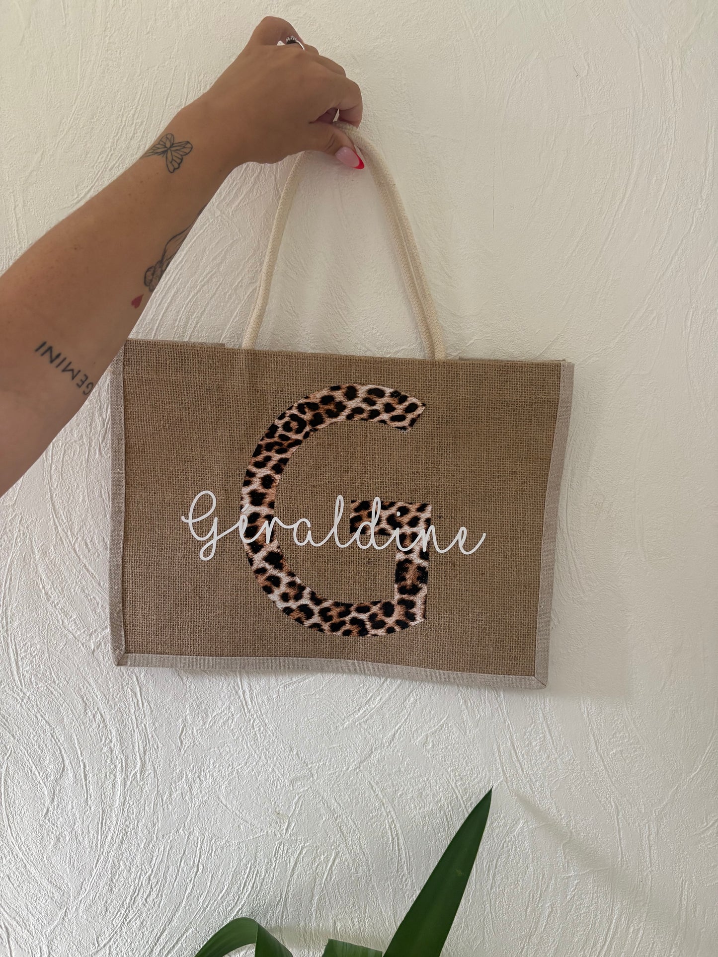 Sac en toile de jute - Léopard