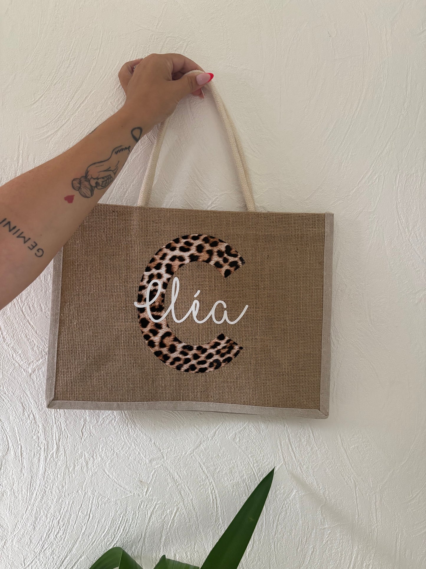 Sac en toile de jute - Léopard