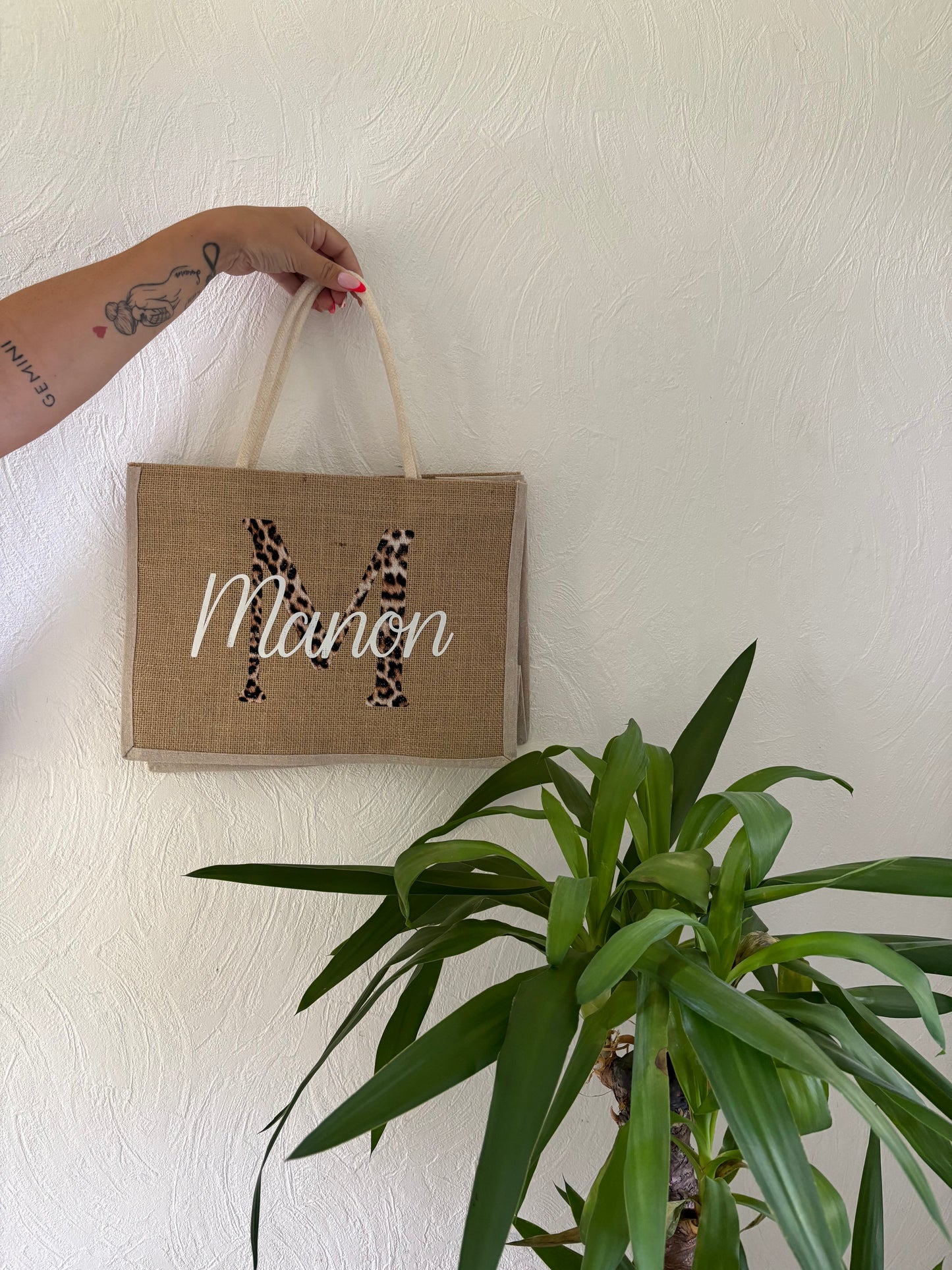 Sac en toile de jute - Léopard