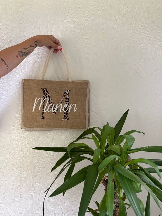Sac en toile de jute - Léopard