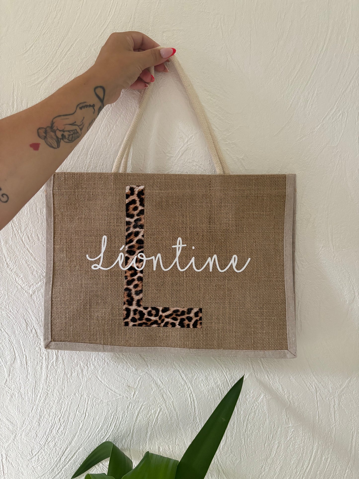 Sac en toile de jute - Léopard