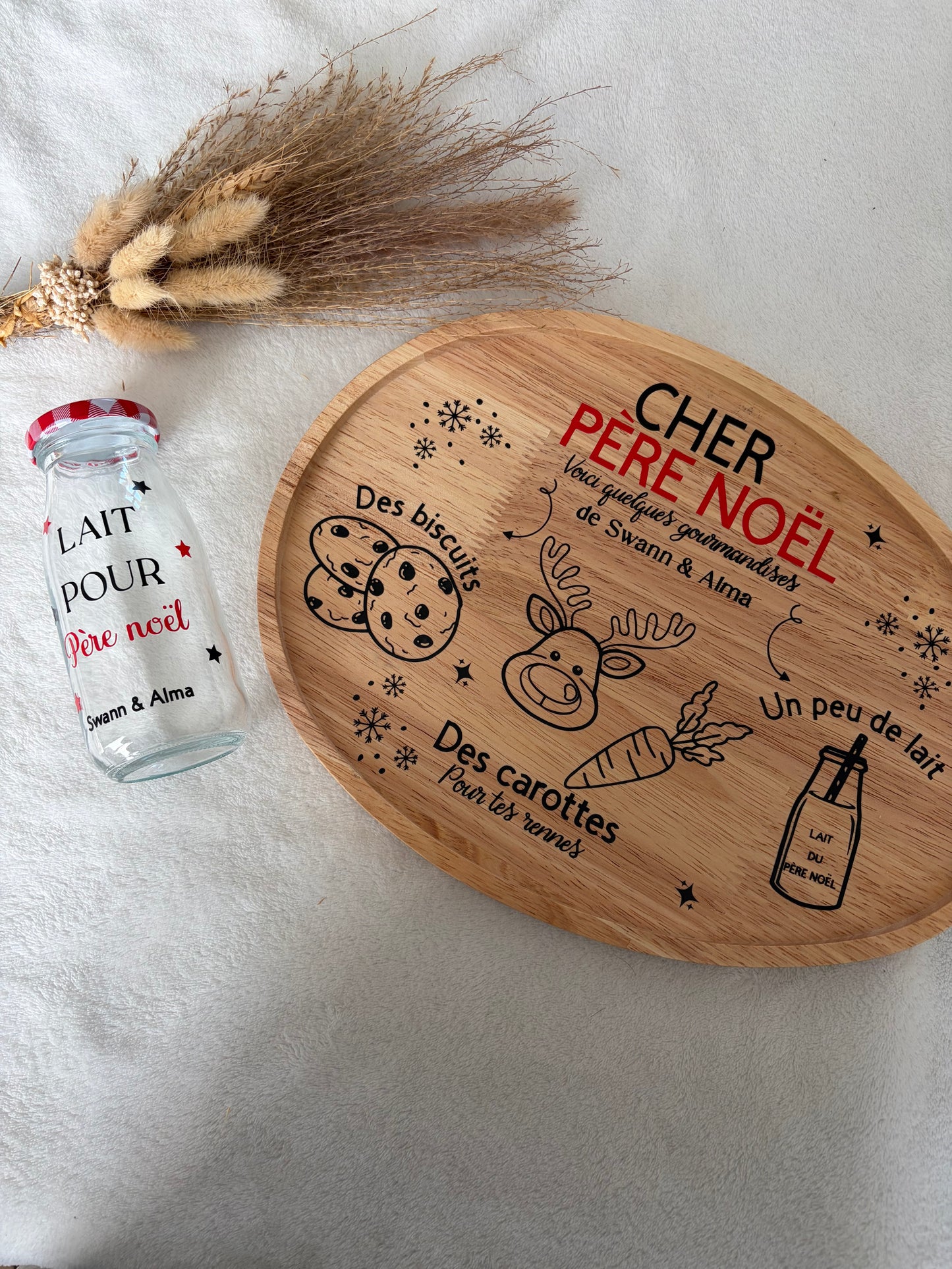 Kit planche de Noël + bouteille de lait