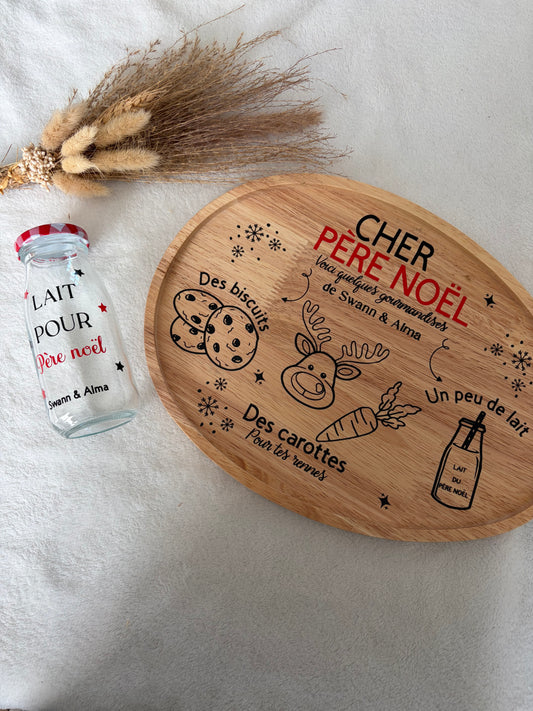 Kit planche de Noël + bouteille de lait