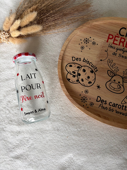 Bouteille “Lait pour Père Noël” personnalisée